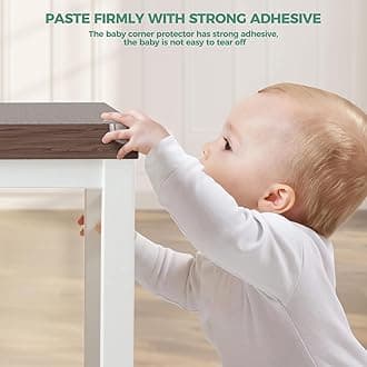 McMola Corner Protectors for Baby Pack of 12, Thick Table Furniture Edge Protectors for Kids with Strong Adhesion, Corner Guard & Edge Safety Bumpers Clear - 6 R and 6 L