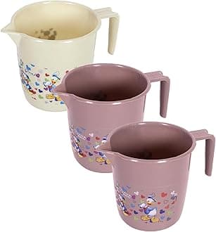 Kuber Industries Disney Team Bathroom Mug | Plastic Bath Mug for Bathroom | Mug for Bathroom | Mug for Toilet | Washroom Jug | 111 Bath Mug | 1 LTR | Pack of 3 | Multi