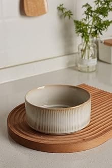 famiware Star Cereal Bowl Set, Soup Bowls Set of 6, Double Reactive Glaze, Stackable, 23 oz Deep Bowls Suitable for Cereal, Popcorn, Oatmeal, Dessert - Dishwasher and Microwave Safe, Cappuccino White