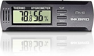 ITH-10 Digital Thermometer and Hygrometer Temperature Humidity Monitor for Aging Box Guitar Ukulele