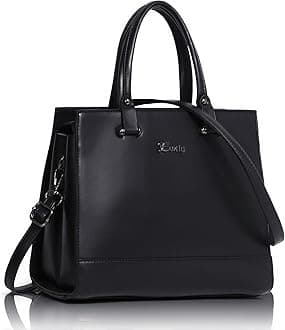 Women Feminina Solid Top Handle Tote Hand Bag