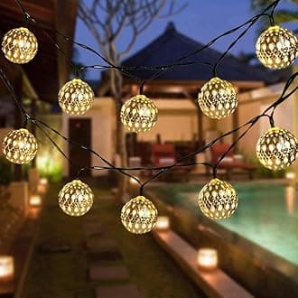 XERGY Moroccan Ball LED String Fairy Lights Outdoor and Indoor for Home Decoration Light, Diwali Lights & Christmas Party (Warm White,Corded Electric) (Moroccan Ball) 14 LED, 3.5 Meter