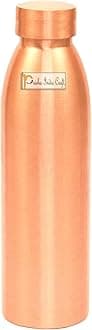 Prisha India Craft Pure Copper Bottle, Seam Less Design, Capacity 1000 ML