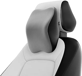 Frido Ultimate Car Neck Rest Pillow, Superior Orthopedic Neck Car Support Memory Foam Pillow, Hi-Per Foam, Relieves Neck Pain, Promotes Proper Posture, Universal Fit, Washable Velvet Cover (Grey)