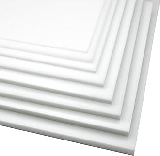 Natural White HDPE Plastic Sheet 1" Thick, Size 6" x 24", High Density Polyethylene Board, Actual Dimensions 5.75" x 23.75"