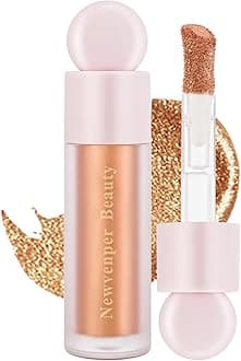 Highlighter with Face Brush Liquid Highlighter Luminizer with Shimmer Finish Long Lasting Smooth Lightweight Highlighter Smudge Proof, Natural-Looking Waterproof Face Illuminator#06