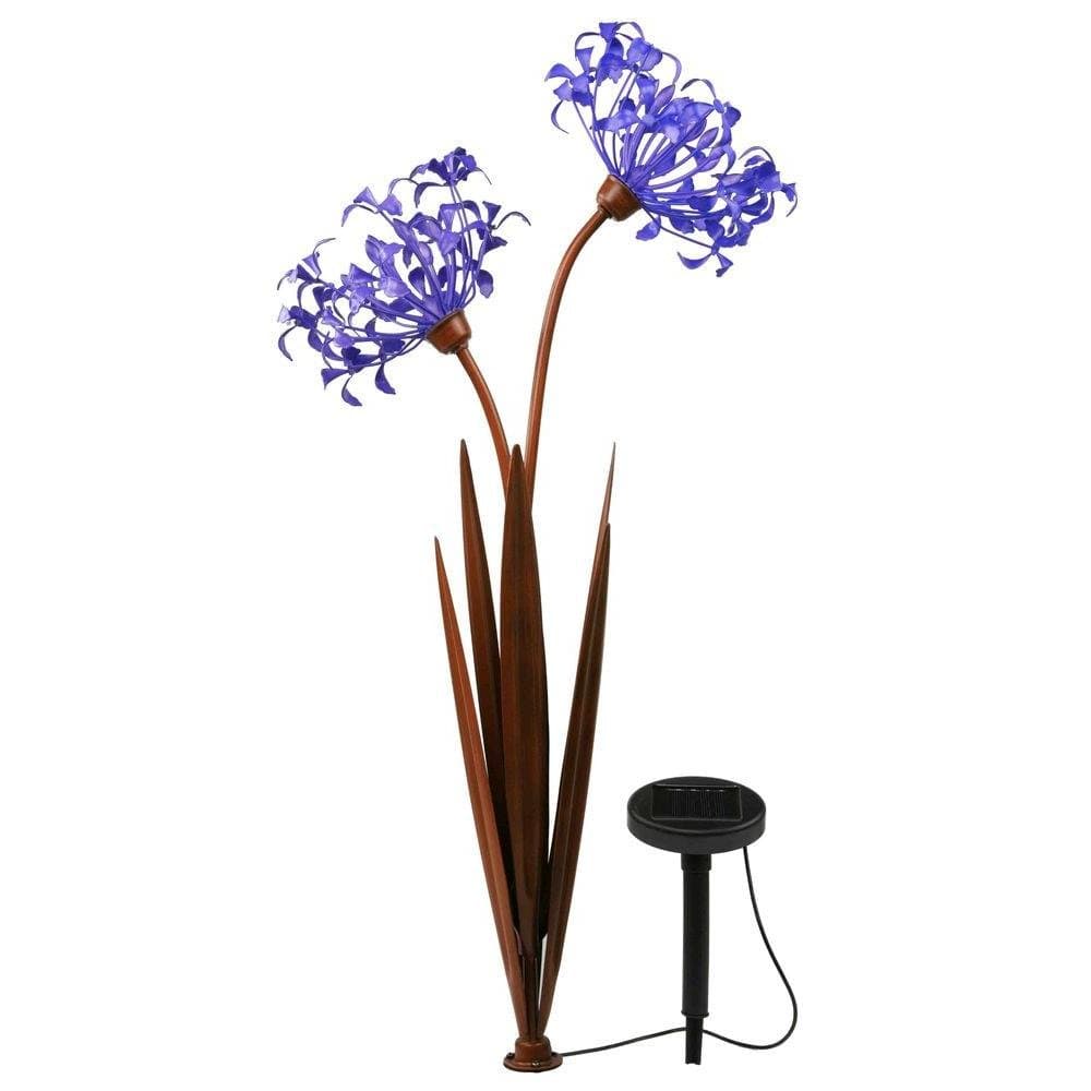 Solar LED Twin Head Agapanthus Decor Pathway Light