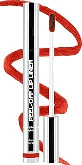 Peel Off Lip Liner Stain, Long Lasting Matte Lip Tattoo Makeup, Smudge-Proof, Highly Pigmented Color, Transfer-Proof, Waterproof, Suitable for All Skin Types, Burnt Red