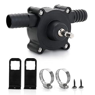 Portable Electric Drill Pump For Water - Self Priming Liquid Transfer Drill Powered Water Pump for Pool Cover Draining, Rain Barrels and Garden Watering | Easy Hose Clamp Setup. Great for Warm Season