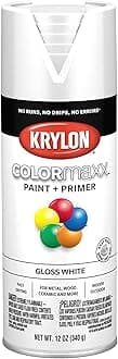 Krylon K05545007 COLORmaxx Spray Paint, Aerosol, White
