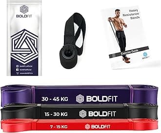 BoldfitHeavy Resistance Band for Workout Set Exercise & Stretching Pull Up Bands for Home Exercise Bands for Gym Men & Women Resistance Bands Loop Bands Toning Bands Resistance Band for Men