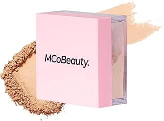 Loose Powder Cool & Set - Natural Medium Shade - Finely Milled Water-Based Baking & Setting Powder with Hyaluronic Acid, Glycerin & Vitamin E - Vegan, Cruelty Free Cosmetics - Face Makeup