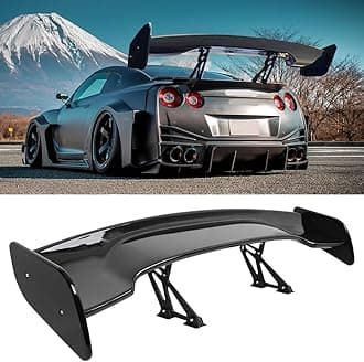 DREAMIZER Universal Rear Spoiler, 57 inch GT Style Trunk Spoiler for Chevrolet Toyota Corolla Honda Civic Nissan Altima and More (Black, Glossy Black Painted Finish)