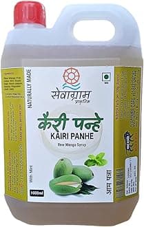 Sewagram Prakrutik Kairi Panhe with Mint | Natural Raw Mango Syrup | Aam Panna | Sharbat | 1 Ltr
