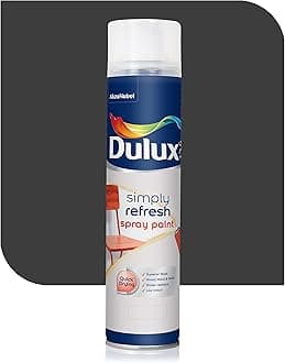 Dulux Simply Refresh Spray Paint | DIY, Quick Drying with Gloss finish for Metal, Wood, and Walls - 400ML (Black)