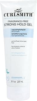 CURLSMITH Fragrance-Free Strong Hold Styling Gel - Long-Lasting Frizz Control for Defined Curls (8 oz)