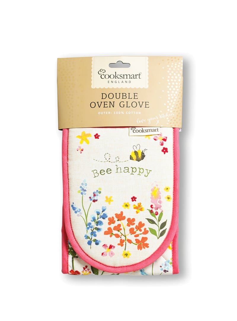 Cooksmart Bee Happy Double Oven Glove