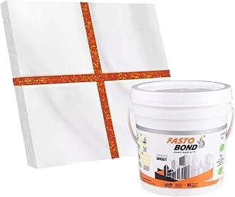 Resin Epoxy Grout - 1 Kg-3 Kg & 5 Kg - Goldan_ Glitter-Sparkle Colors Tile Grout_Fastobond | 3 Components Only | Premixed Glitter For Uniform Finish (5 Kg, Tera-Cotta Golden), 1 Bucket