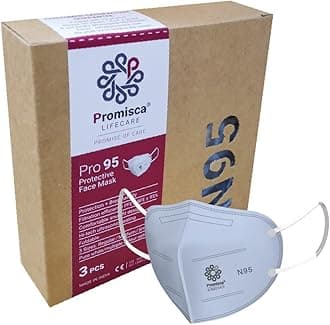 N95 Face Mask for Adults and Kids Mask in four sizes (Medium Pack of 3, Light Blue)