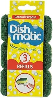 3 x Caraselle Dishmatic Refill Sponges