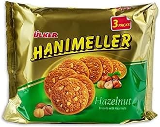 Hanimeller Roasted hazelnut biscuits cookies 3 Packs 246 gram