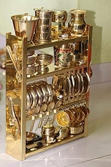 Brass Miniature Kitchen Set, Girls' Toy Kitchen Set (Basic)