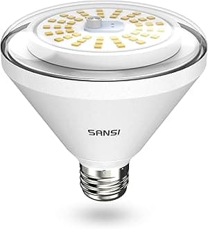 SANSI 200W Equivalent LED Grow Light Bulb, BR30 24W Full Spectrum Grow Bulb with 120° Wide Beam Angle for Indoor Plants, 4000K Daylight White Plant Lights