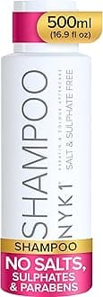 NYK1 Salt & Sulphate Free Shampoo (500ml) Sulphate Free Hair Shampoo For Extensions, Colour & Keratin Treatment - Gentle Cleansing, Non-Stripping & Organic Aftercare For All Hair Types