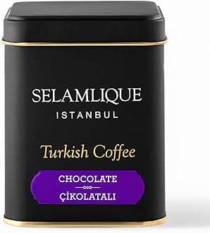 SELAMLIQUE ISTANBUL Ground Turkish Coffee | Chocolate Flavoured Turkish Beverage 125g | Authentic Ottoman-Style Blend | Premium Quality Coffee Chocolate Aroma | 1 Box (125g)