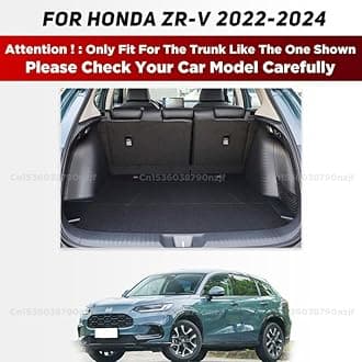 Car Trunk Mat for Honda ZR-V 2022 2023 2024, Custom Fit PU Leather Cargo Liner, All-Weather Waterproof Rear Trunk Liner Protector, Auto Interior Accessories