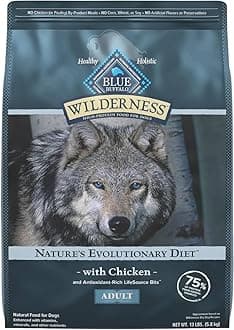Wilderness Natural High-Protein Dry Food for Adult Dogs, Chicken Recipe, 13-lb. Bag