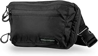 Bando Bag - Tactical Men's Fanny Pack w/Adjustable Waist Belt, Zippered Pockets, Compact Lightweight Belt Bag, Black, XL, Waist Pack