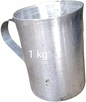 A S Milk/Liquid Measuring Milkman Aluminium Cups Scales Liter for 1Kg 1 PIS, Pure 1 kg Scales