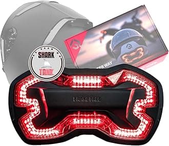 Helmet Light - Smart Wireless Motorcycle Lights- Weatherproof LED Motorcycle Helmet Light - Lightweight & Aerodynamic Design - Smart Brake Detection - Single Button Operation - Black