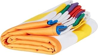 Dock & Bay Beach Towel - Quick Dry, Sand Free - Compact, Lightweight - 100% Recycled - Includes Bag - Summer - Rainbow Skies - Extra Large (200x90cm, 78x35)
