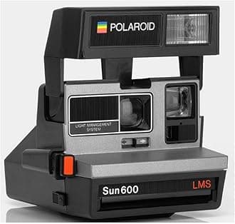 600 Sun600 LMS Built-in Flash Instant Film Camera with Strap for Instant Photography (Silver and Black)
