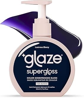 Super Gloss Colour Conditioning Gloss – Lustrous Ebony for Natural Black Hair – Rinse Out Semi-Permanent Hair Gloss that Enhances Colour and Boosts Shine & Hydration