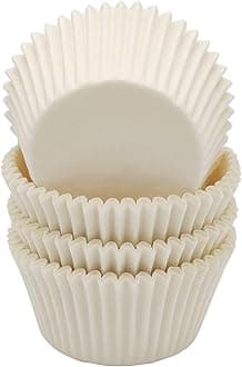 Premium White Greaseproof Cupcake Cases Muffin Paper Baking Cups Standard Size, 100-Count
