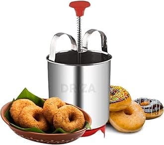 - Stainless Steel Mendu Vada Maker Perfectly Shaped and Crispy Mendu Vada Maker Machine Medu Vada and Donut Maker Stainless Steel for Homemade Donuts and Medu Vadas