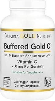 California Gold Nutrition, Buffered Gold C™, GOLD Standard Sodium Ascorbate (Vitamin C), 240 Veggie Capsules