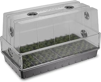 AC Infinity Large Humidity Dome, Heavy-Duty Germination Kit with 3 mm Thickest Clear Dome, Sturdy Drip Tray, 6x12 Cell Seedling Tray, Vented Height Extension Panels, for Seed Starting, Cloning Plants