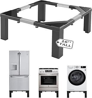 Heavy-Duty All Steel Laundry Pedestal 16" Height, Full size Universal Washing Machine Stand, Dryer Stand, Suitable for all Washer and Dryer Stand (Black)