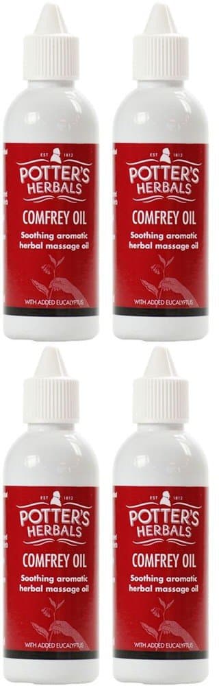 Potters | Comfrey Oil With Eucalyptus | 4 x 75ml