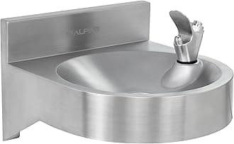 Alpine Industries Drinking Water Fountain, Wall Mounted Water Drinking Fountain Dispenser, Clean Water Ideal for Indoor Outdoor Spaces and Commercial Areas (Stainless Steel, Satin)