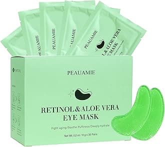 Under Eye Patches with Retinol and Aloe Vera Eye Mask for Dark Circles and Puffiness, Face Mask Skin Care Products 30 Pairs