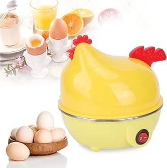 Egg Cooker, Egg Cooker, Egg Cooker, Multifunctional Chicken Shape, Egg Cooker, Fast Egg Cooker, Capacity of 7 Eggs, Automatic Shut-Off, Mini Breakfast Machine (US110V)