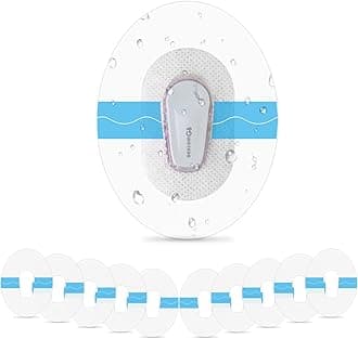 50Pack G6 Adhesive Patches Waterproof & Sweatproof Transparent Tape for Dexcom G6 Over Patch CGM Sensor Covers 10 Days Long Fixation Latex-Free & Hypoallergenic