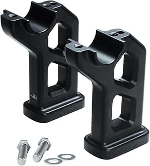 5.0 inch Tall Matte Black 1.5" Handlebar Risers for Harley Davidson 2018-2024 Fat Bob 114 FXFB FXFB/S with 1 1/2 inch Clamping Area