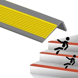 Anti Slip Traction Treads,Stair Edge Protector,Step Edge Trim Rubber Strips,Easy to Install,Outdoor Indoor Staircases Pads Help Elderly,Children to Walk The Stairs Safely
