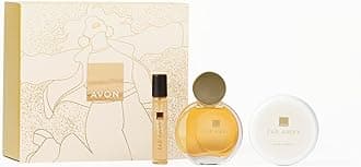 Far Away Original for Her Three Piece Gift Set with Eau de Parfum 50ml, Body Souffle 75ml and Purse Spray 10ml in a Gift Box, Oriental and Floral Scent Notes, Long Lasting Formula, Cruelty Free